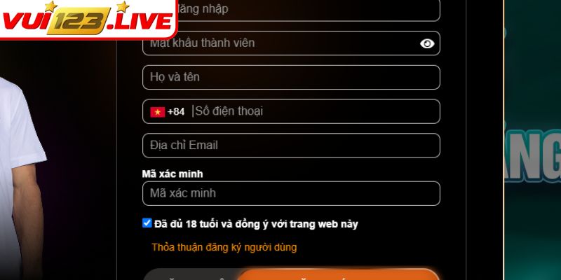 Điền đầy đủ thông tin