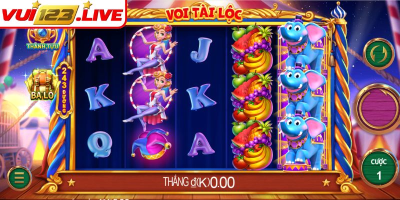 Nổ hũ Voi Tài Lộc VUI123 – Thắng Lớn Ngay Từ Vòng Quay Đầu 3 Lựa chọn mức cược hợp lý