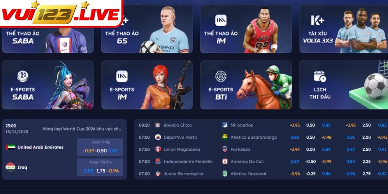 Tổng quan về sảnh SABA VUI123
